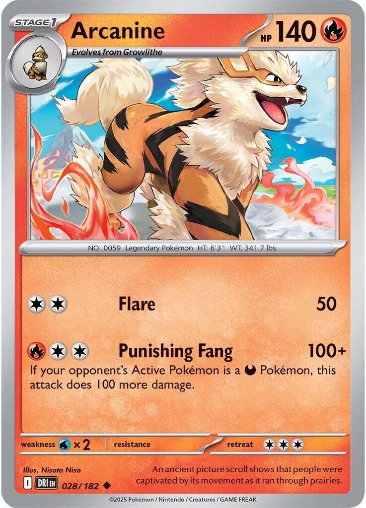 Arcanine (028/182) [Scarlet & Violet: Destined Rivals] | Fandemonia Ltd