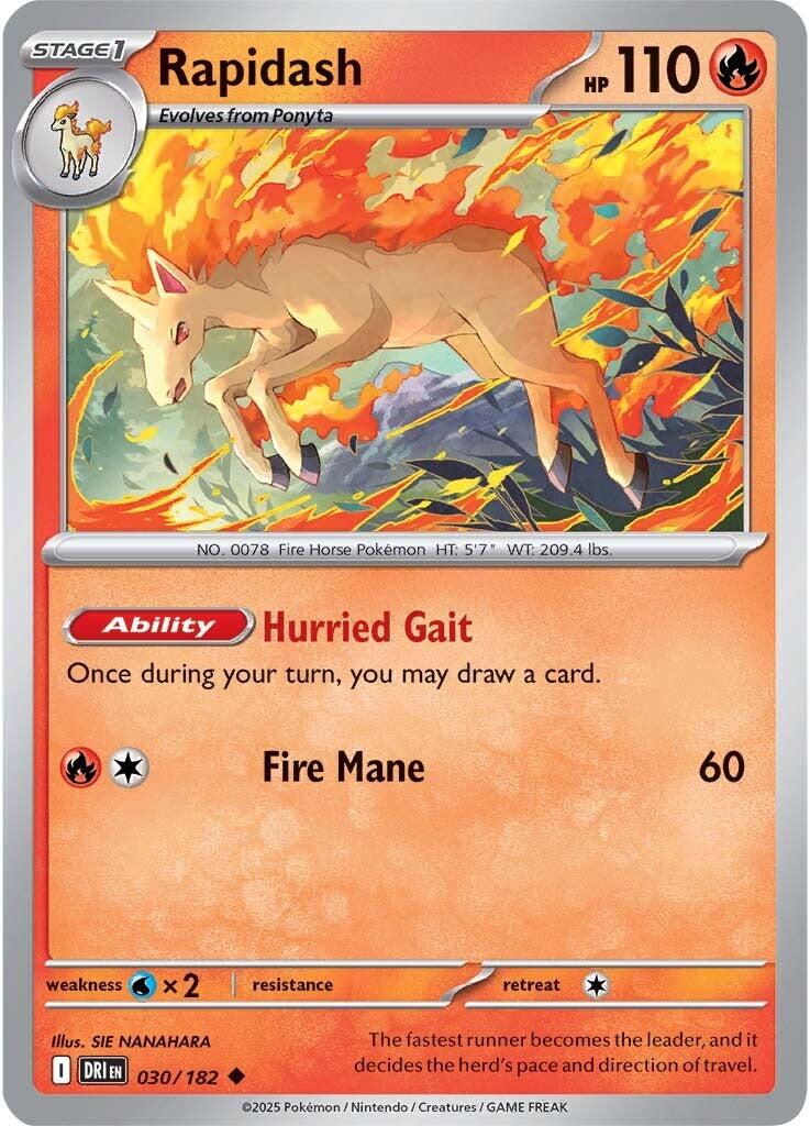 Rapidash (030/182) [Scarlet & Violet: Destined Rivals] | Fandemonia Ltd