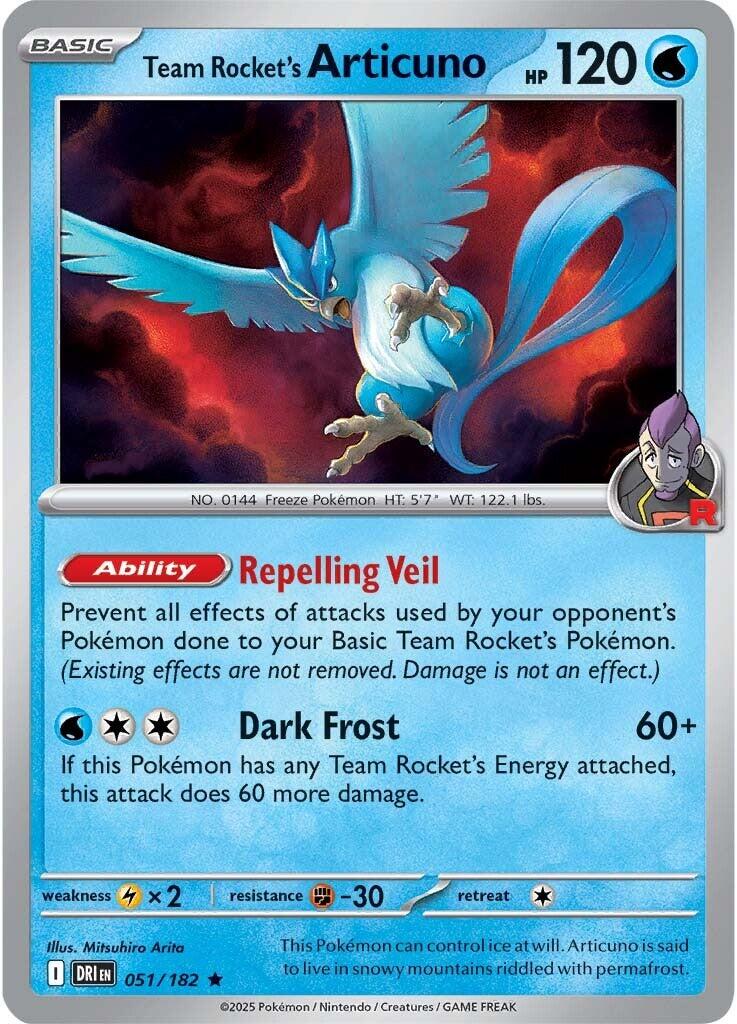Team Rocket's Articuno (051/182) [Scarlet & Violet: Destined Rivals] | Fandemonia Ltd