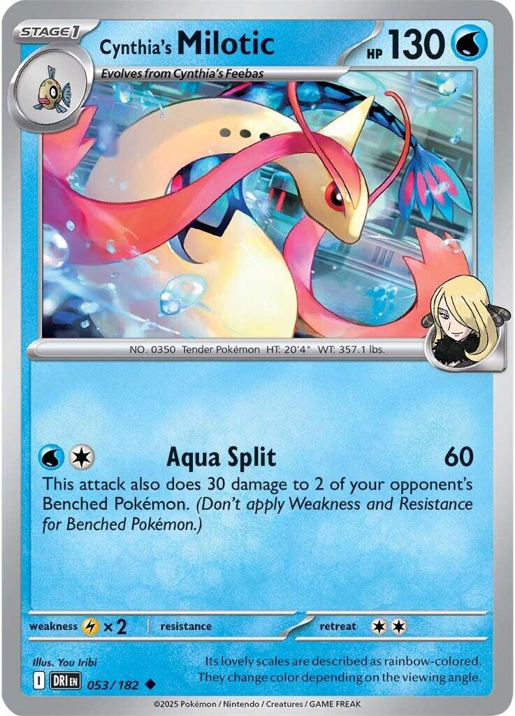 Cynthia's Milotic (053/182) [Scarlet & Violet: Destined Rivals] | Fandemonia Ltd