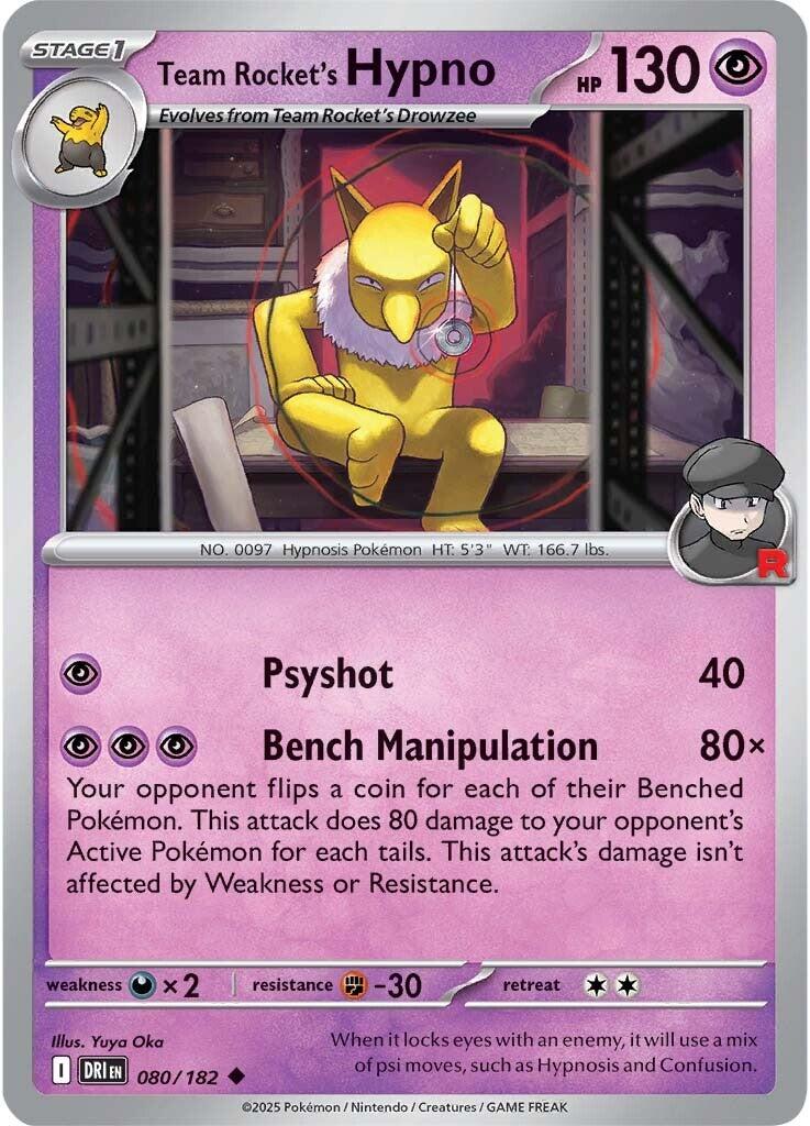Team Rocket's Hypno (080/182) [Scarlet & Violet: Destined Rivals] | Fandemonia Ltd