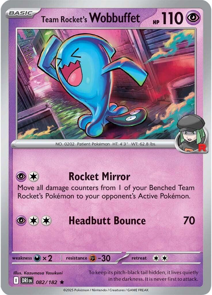 Team Rocket's Wobbuffet (082/182) [Scarlet & Violet: Destined Rivals] | Fandemonia Ltd