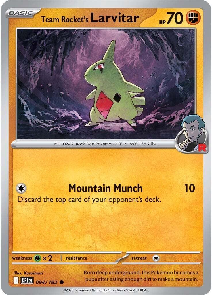Team Rocket's Larvitar (094/182) [Scarlet & Violet: Destined Rivals] | Fandemonia Ltd