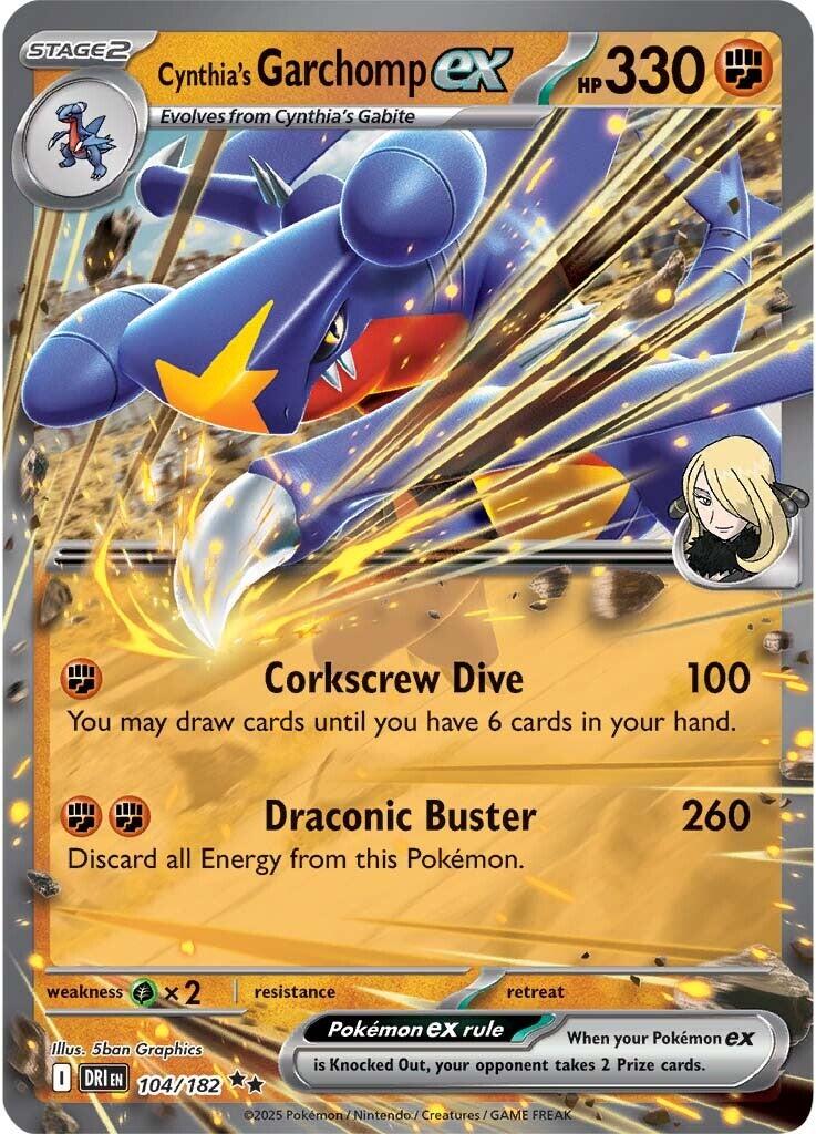 Cynthia's Garchomp ex (104/182) [Scarlet & Violet: Destined Rivals] | Fandemonia Ltd