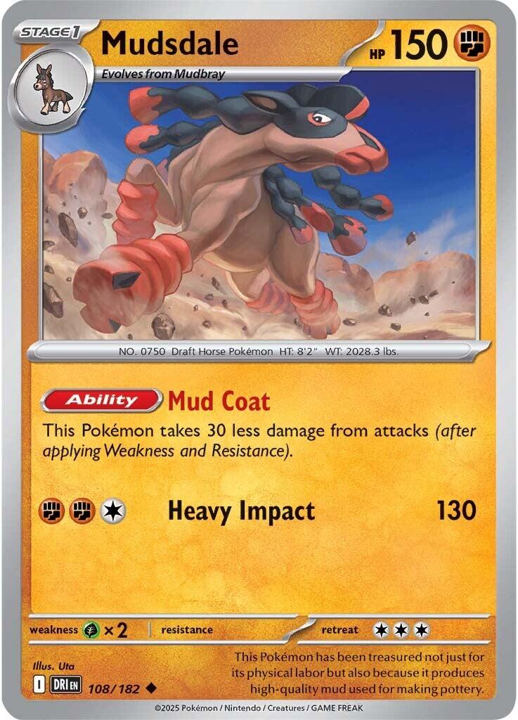 Mudsdale (108/182) [Scarlet & Violet: Destined Rivals] | Fandemonia Ltd