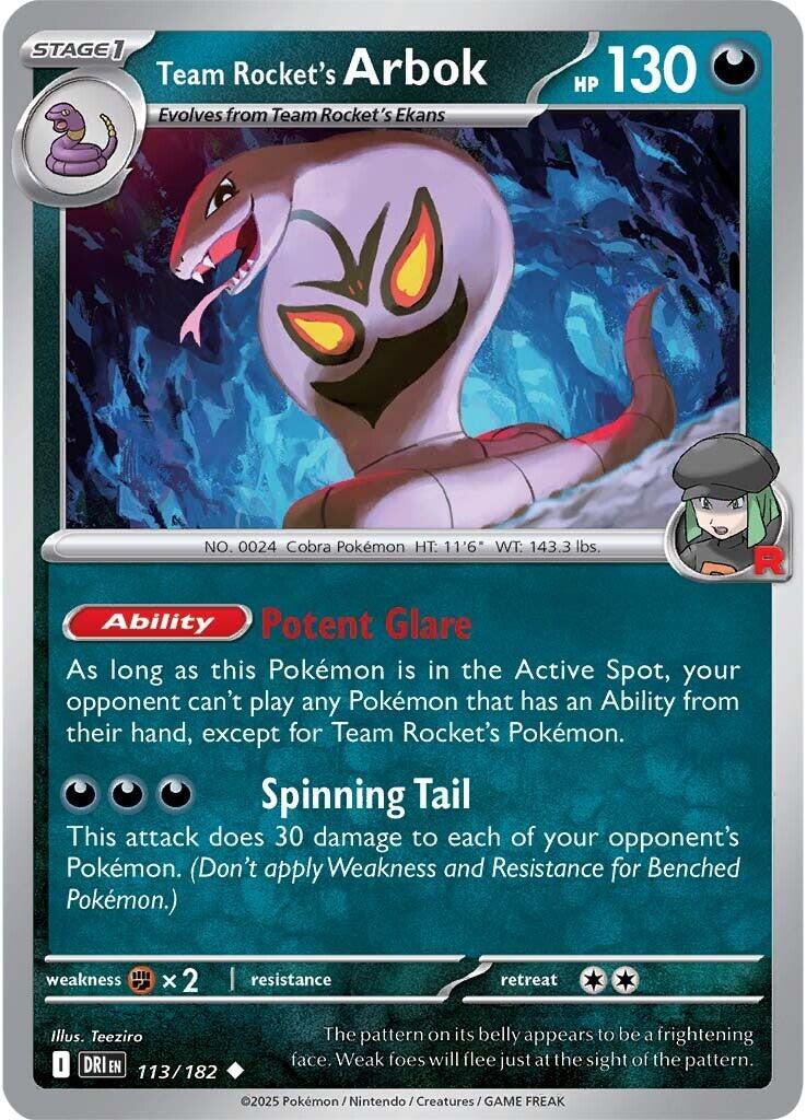 Team Rocket's Arbok (113/182) [Scarlet & Violet: Destined Rivals] | Fandemonia Ltd