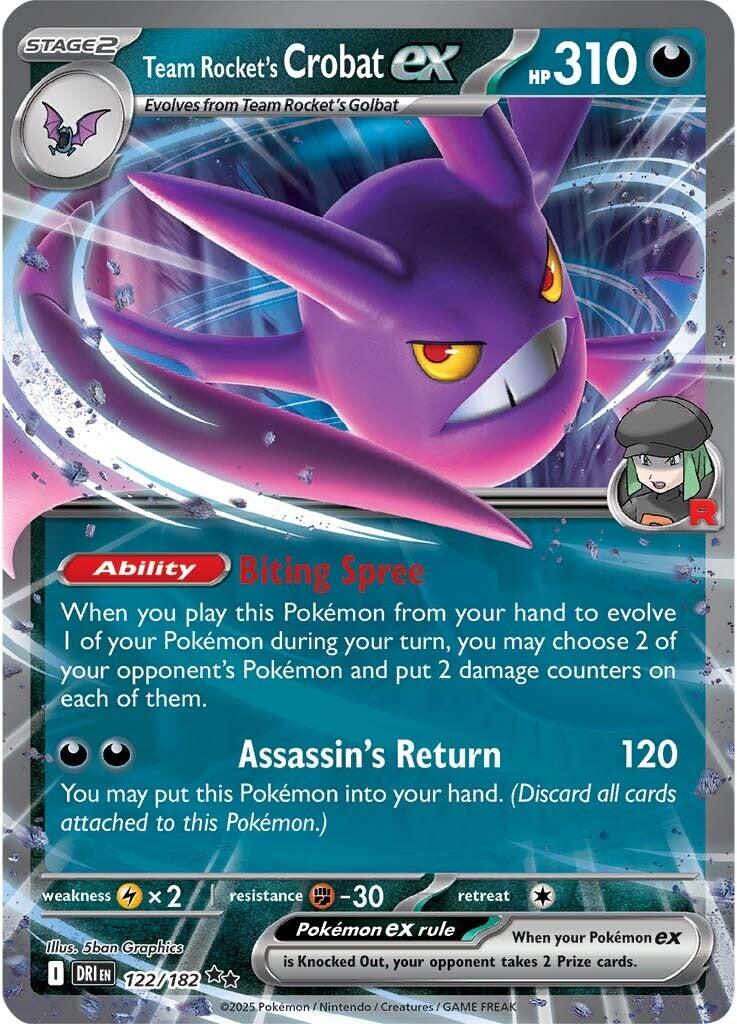 Team Rocket's Crobat ex (122/182) [Scarlet & Violet: Destined Rivals] | Fandemonia Ltd