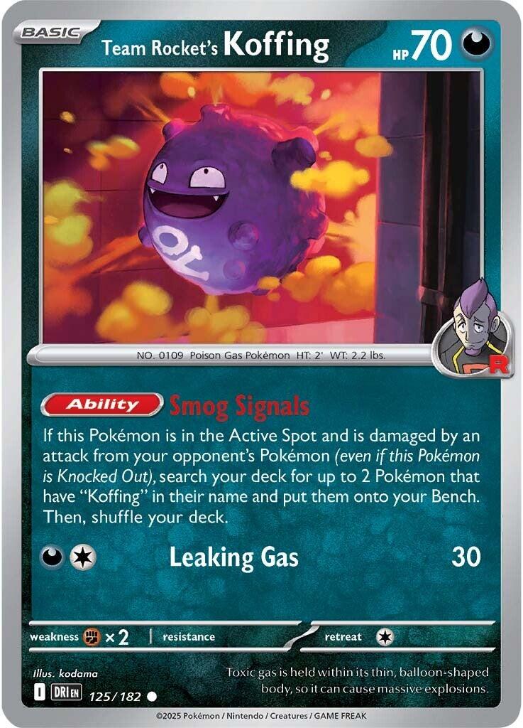 Team Rocket's Koffing (125/182) [Scarlet & Violet: Destined Rivals] | Fandemonia Ltd