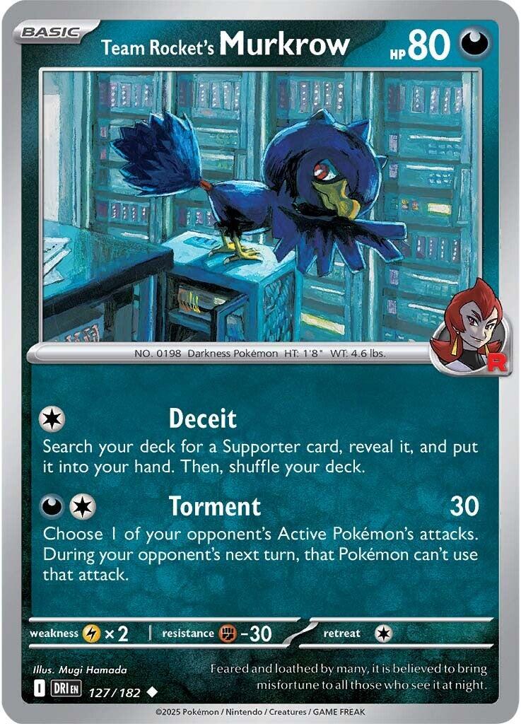 Team Rocket's Murkrow (127/182) [Scarlet & Violet: Destined Rivals] | Fandemonia Ltd