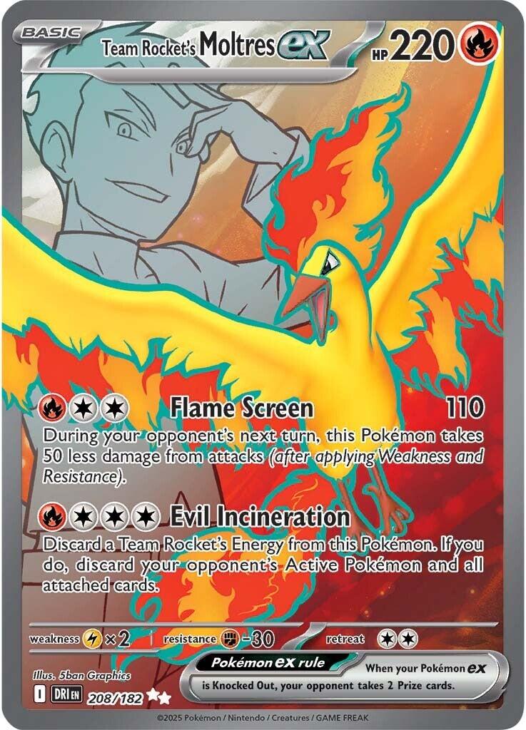 Team Rocket's Moltres ex (208/182) [Scarlet & Violet: Destined Rivals] | Fandemonia Ltd