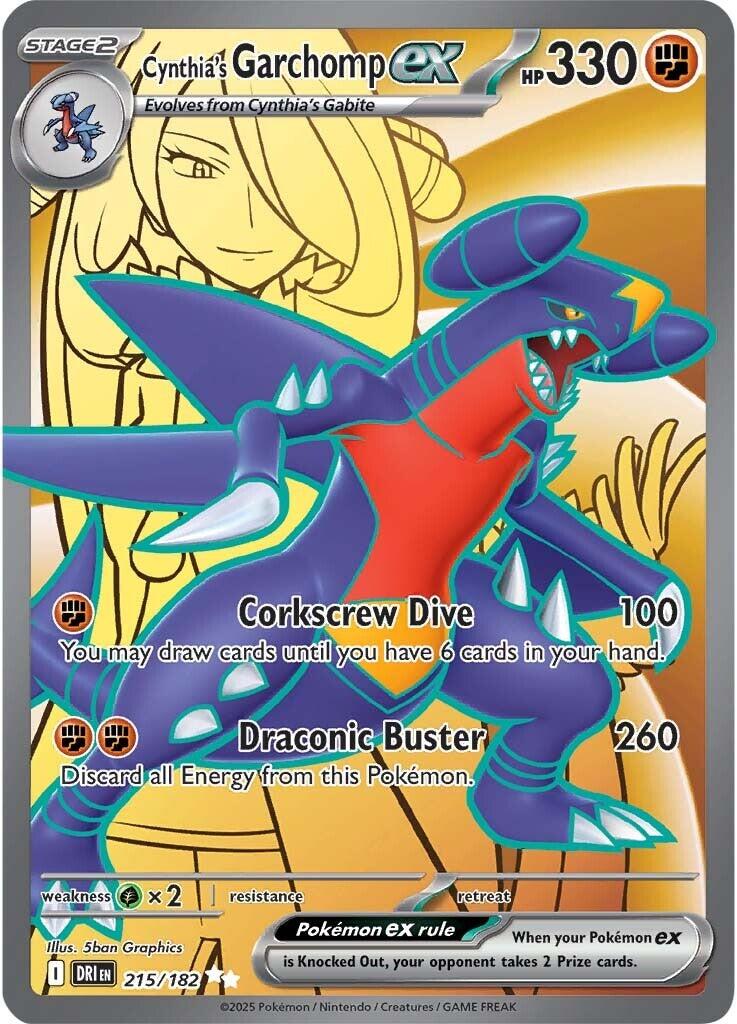 Cynthia's Garchomp ex (215/182) [Scarlet & Violet: Destined Rivals] | Fandemonia Ltd