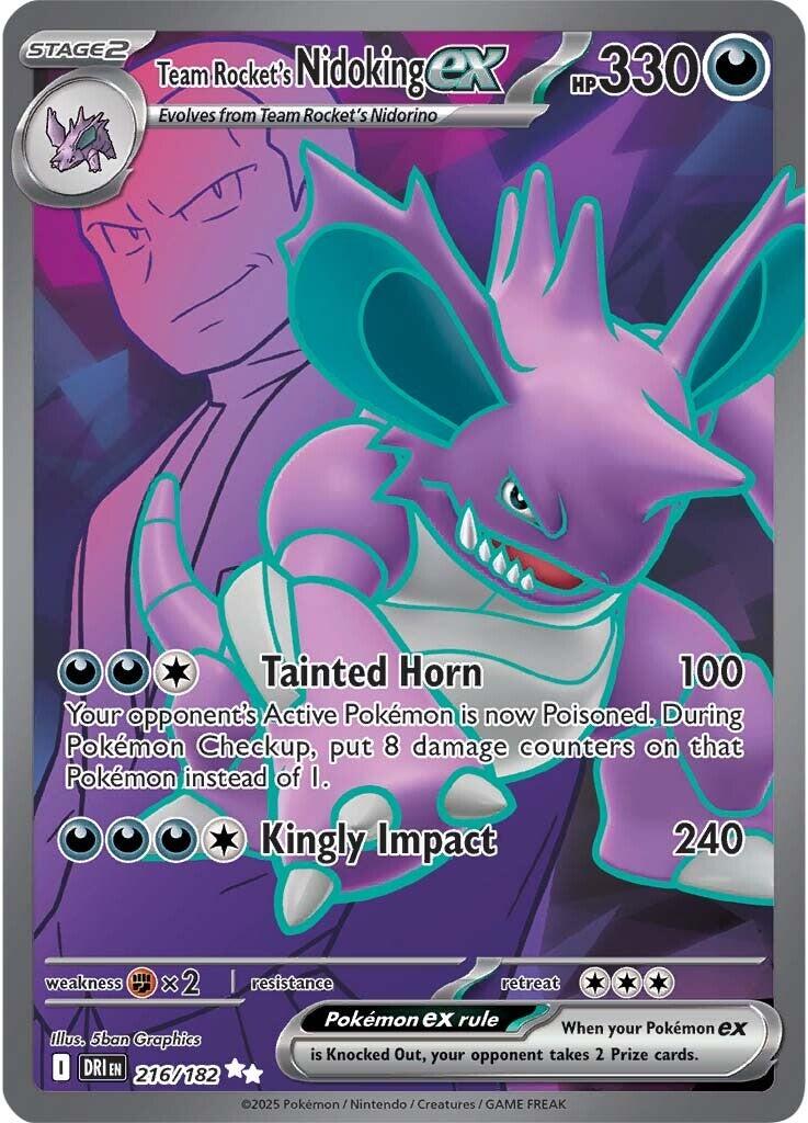 Team Rocket's Nidoking ex (216/182) [Scarlet & Violet: Destined Rivals] | Fandemonia Ltd