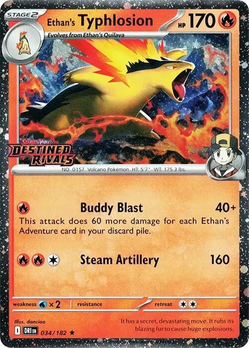 Ethan's Typhlosion (034/182) (Destined Rivals Stamp) [Scarlet & Violet: Destined Rivals] | Fandemonia Ltd