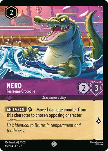 Nero - Fearsome Crocodile (Cold Foil) (65/204) [Reign of Jafar] | Fandemonia Ltd