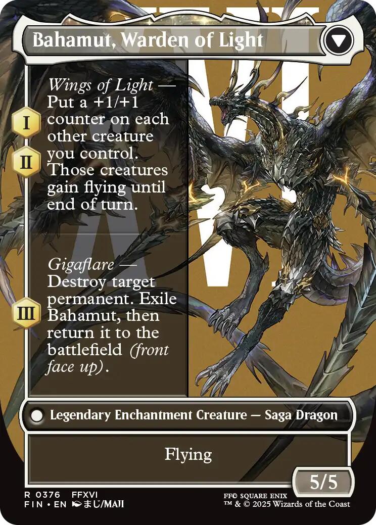 Dion, Bahamut's Dominant // Bahamut, Warden of Light (Borderless) [FINAL FANTASY] | Fandemonia Ltd