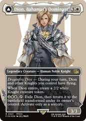 Dion, Bahamut's Dominant // Bahamut, Warden of Light (Borderless) (Surge Foil) [FINAL FANTASY] | Fandemonia Ltd