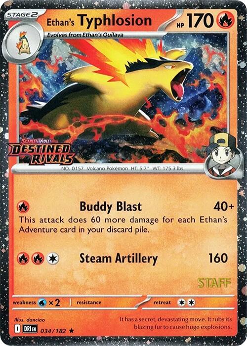 Ethan's Typhlosion (034/182) (Prerelease Staff) [Scarlet & Violet: Destined Rivals] | Fandemonia Ltd