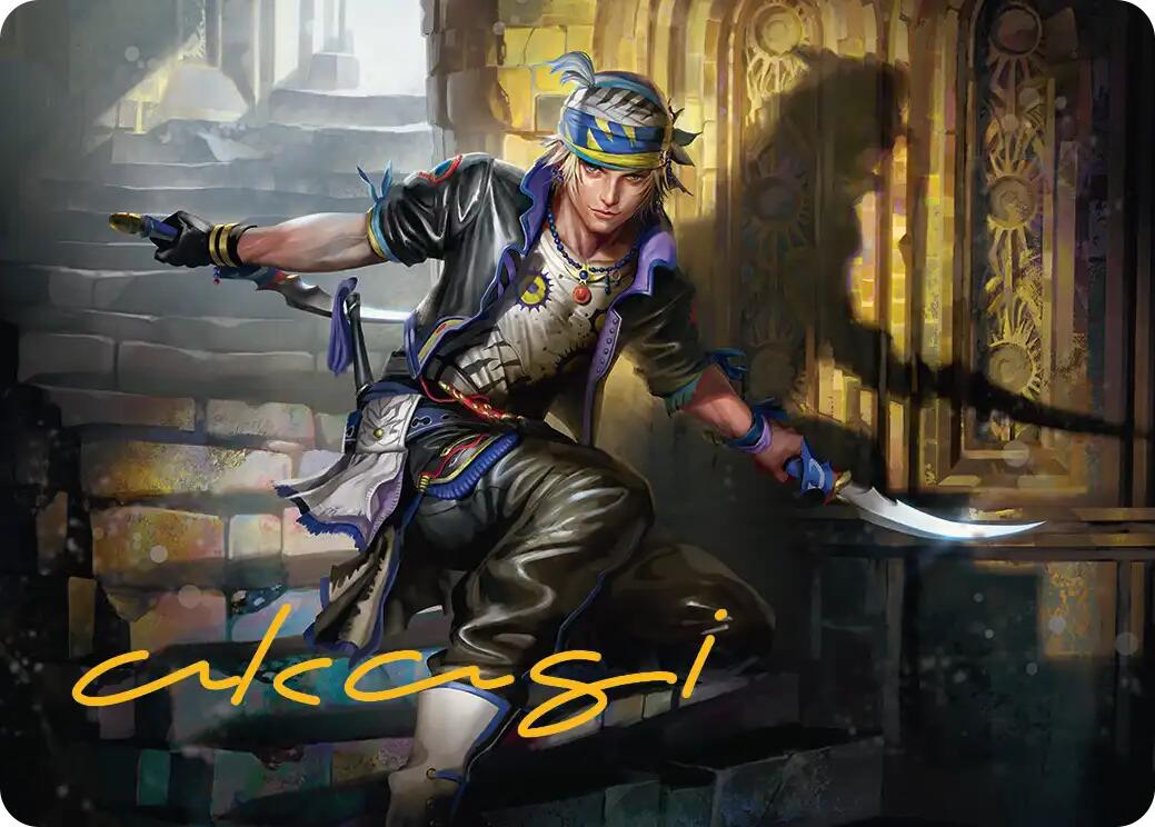 Locke Cole Art Card (Gold-Stamped Signature) [FINAL FANTASY Art Series] | Fandemonia Ltd