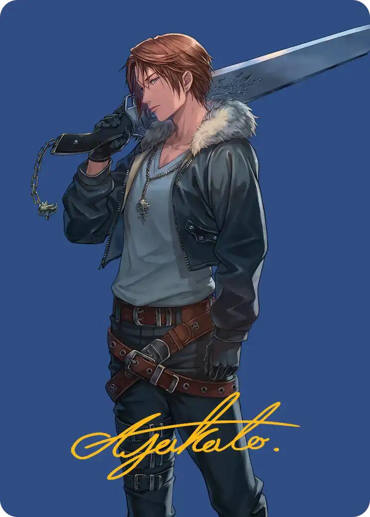 Squall, SeeD Mercenary Art Card (Gold-Stamped Signature) [FINAL FANTASY Art Series] | Fandemonia Ltd