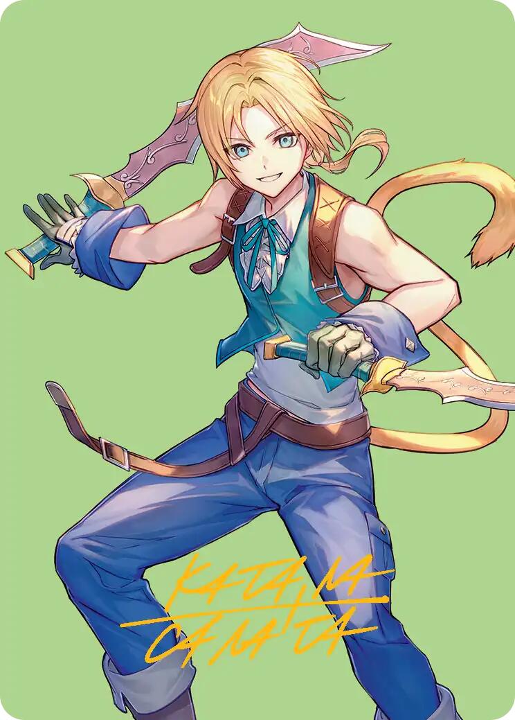 Zidane, Tantalus Thief Art Card (Gold-Stamped Signature) [FINAL FANTASY Art Series] | Fandemonia Ltd