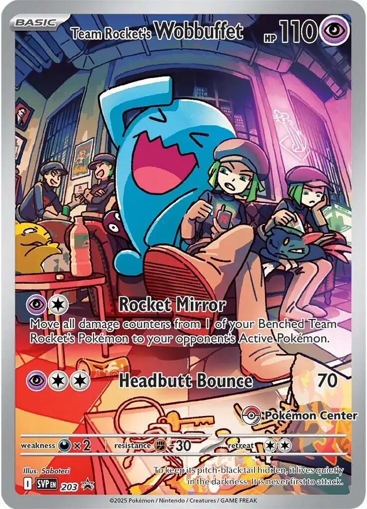 Team Rocket's Wobbuffet (203) (Pokemon Center Exclusive) [Scarlet & Violet: Black Star Promos] | Fandemonia Ltd