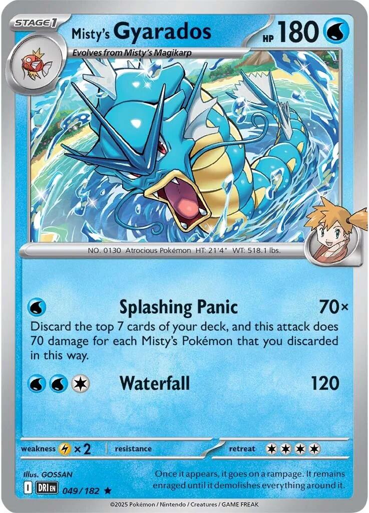 Misty's Gyarados (049/182) (Deck Exclusive) [Scarlet & Violet: Destined Rivals] | Fandemonia Ltd