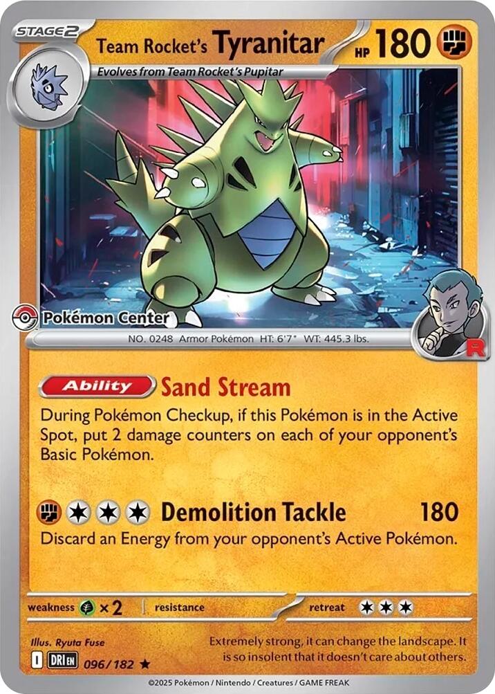 Team Rocket's Tyranitar (096/182) (Pokemon Center Exclusive) [Miscellaneous Cards] | Fandemonia Ltd