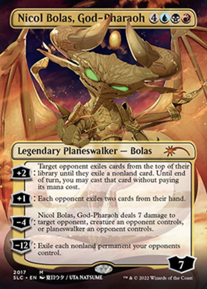 Nicol Bolas, God-Pharaoh (Borderless) [Secret Lair Countdown Kit] | Fandemonia Ltd