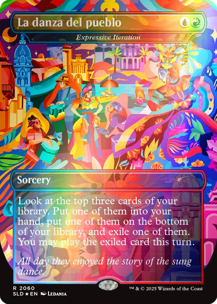 La danza del pueblo - Expressive Iteration (Rainbow Foil) [Secret Lair Drop Series] | Fandemonia Ltd
