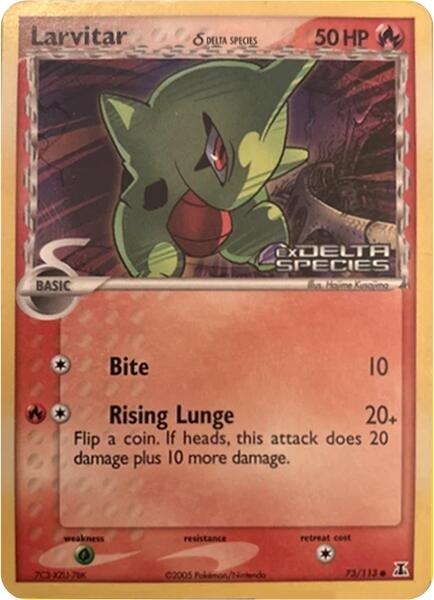 Larvitar (73/113) (Delta Species) (Stamped) [Miscellaneous Cards] | Fandemonia Ltd