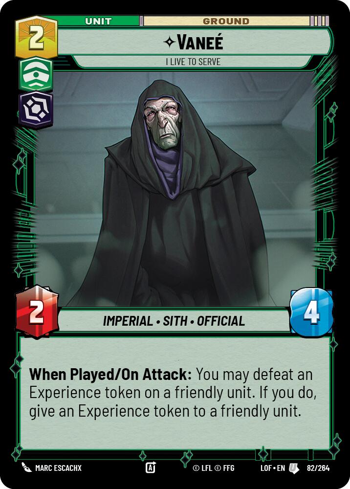 Vanee - I Live to Serve (82/264) (82/264) [Legends of the Force] | Fandemonia Ltd