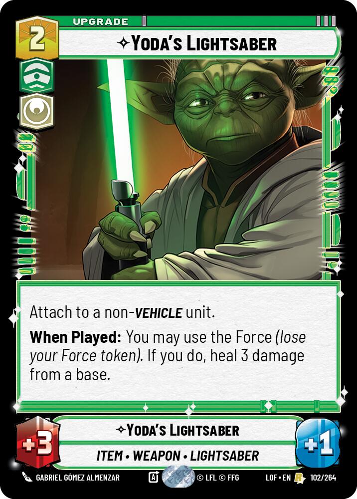 Yoda's Lightsaber (102/264) (102/264) [Legends of the Force] | Fandemonia Ltd
