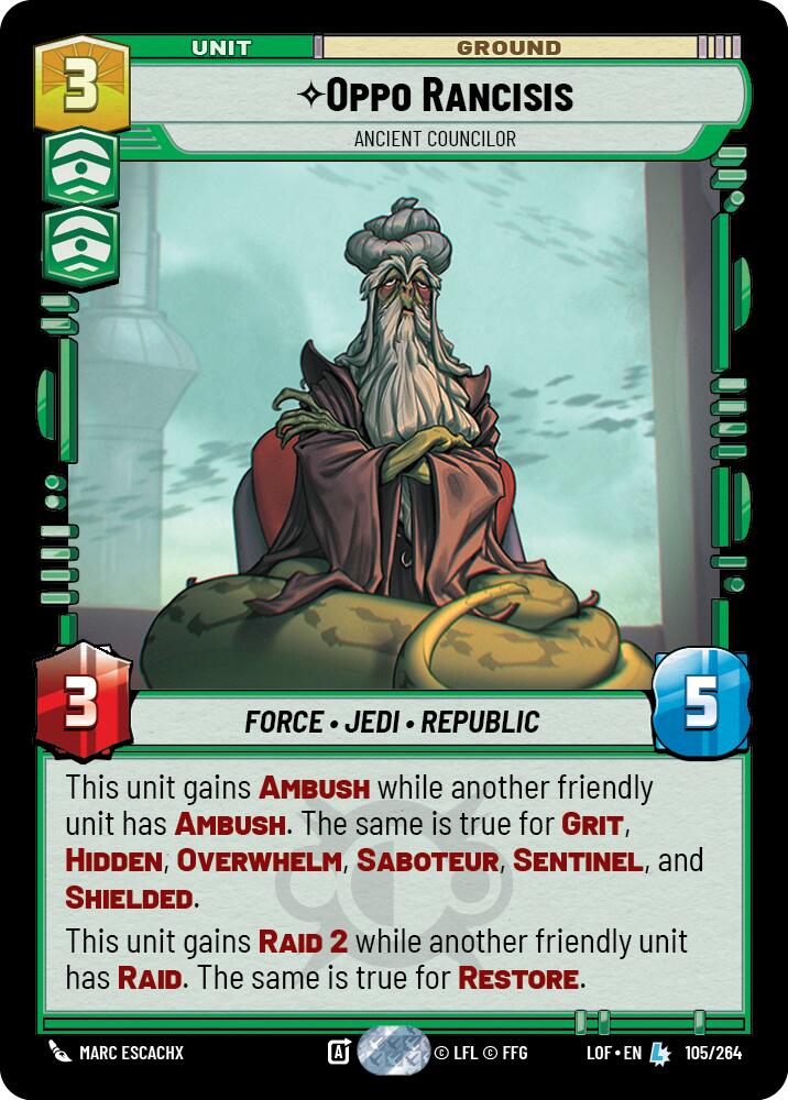Oppo Rancisis - Ancient Councilor (105/264) (105/264) [Legends of the Force] | Fandemonia Ltd