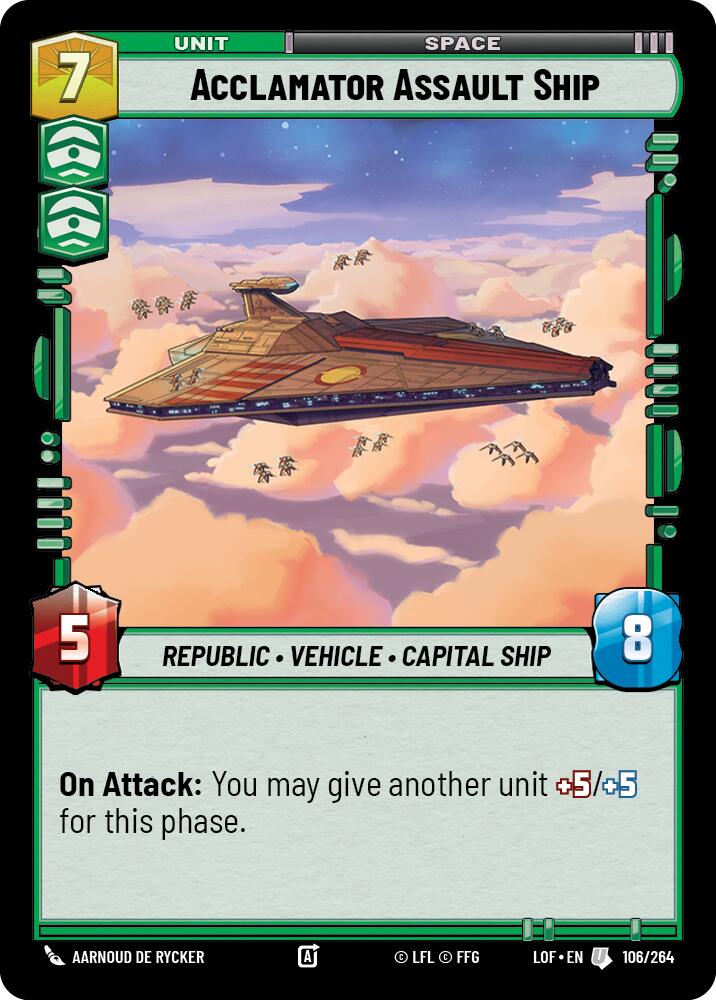 Acclamator Assault Ship (106/264) (106/264) [Legends of the Force] | Fandemonia Ltd