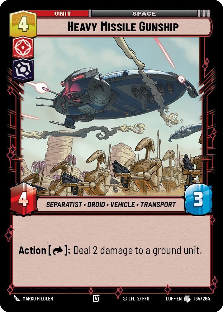 Heavy Missile Gunship (134/264) (134/264) [Legends of the Force] | Fandemonia Ltd
