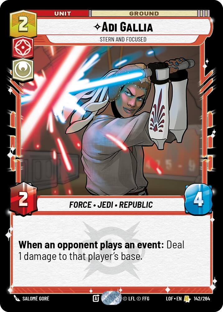 Adi Gallia - Stern and Focused (142/264) (142/264) [Legends of the Force] | Fandemonia Ltd