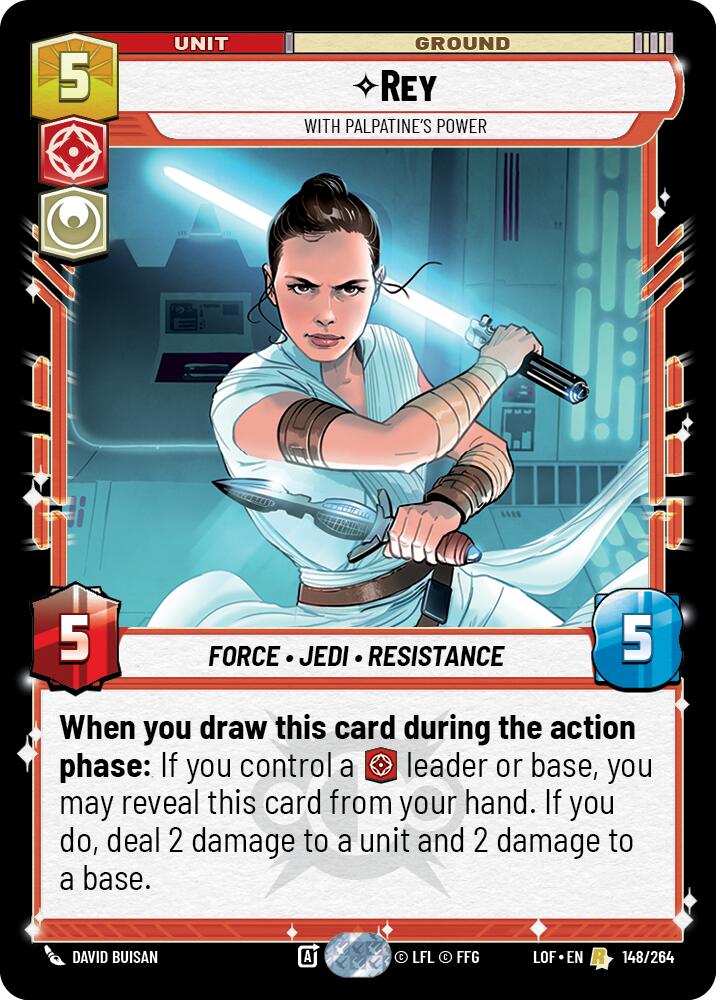 Rey - With Palpatine's Power (148/264) (148/264) [Legends of the Force] | Fandemonia Ltd