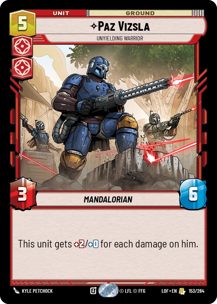Paz Vizsla - Unyielding Warrior (153/264) (153/264) [Legends of the Force] | Fandemonia Ltd