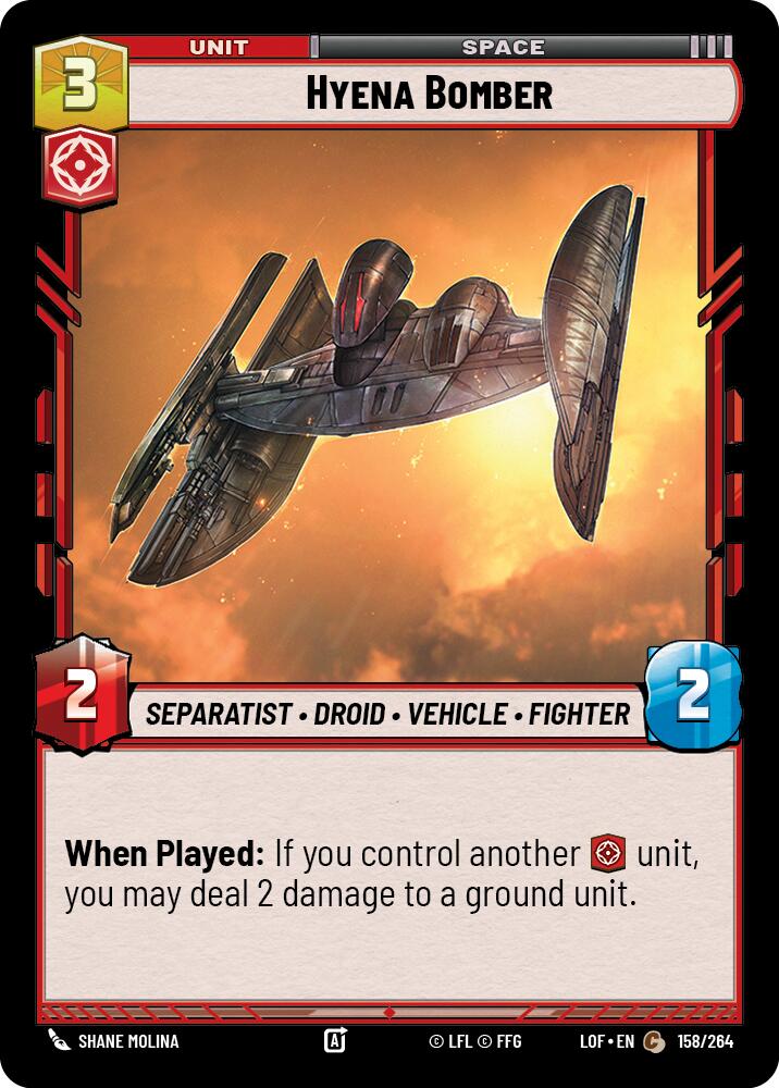 Hyena Bomber (158/264) (158/264) [Legends of the Force] | Fandemonia Ltd