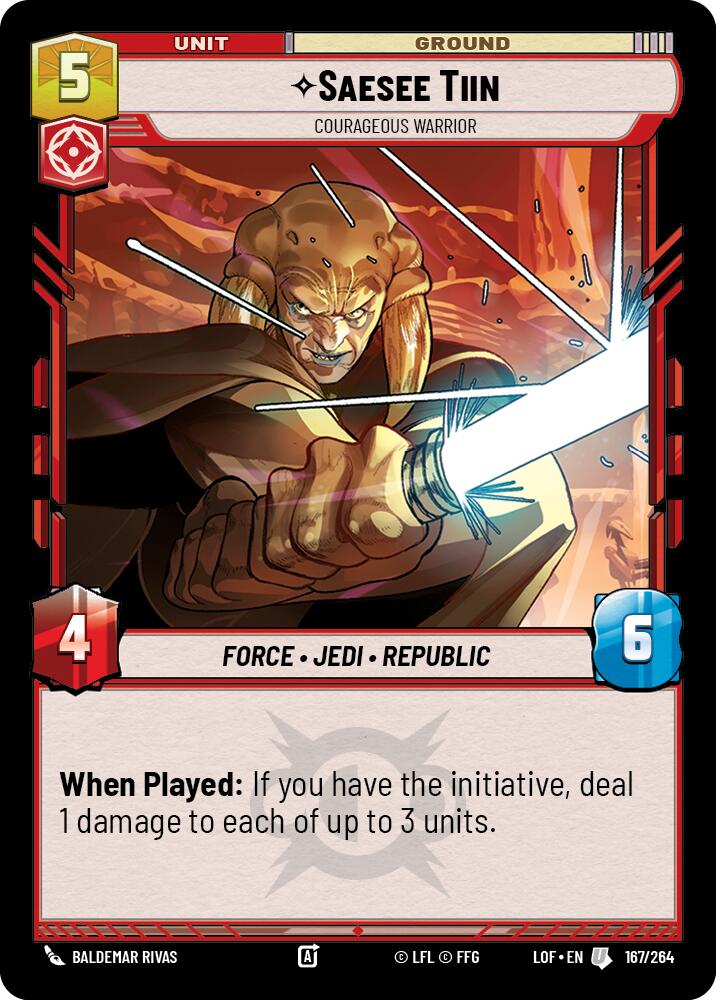 Saesee Tiin - Courageous Warrior (167/264) (167/264) [Legends of the Force] | Fandemonia Ltd