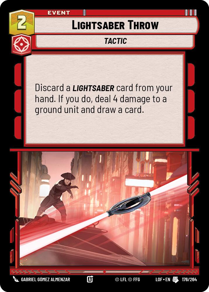 Lightsaber Throw (176/264) (176/264) [Legends of the Force] | Fandemonia Ltd