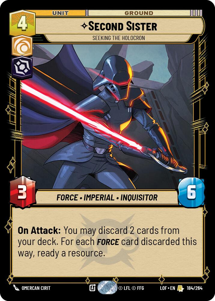 Second Sister - Seeking the Holocron (184/264) (184/264) [Legends of the Force] | Fandemonia Ltd