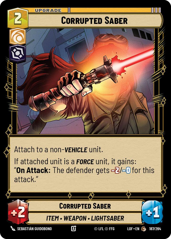 Corrupted Saber (187/264) (187/264) [Legends of the Force] | Fandemonia Ltd