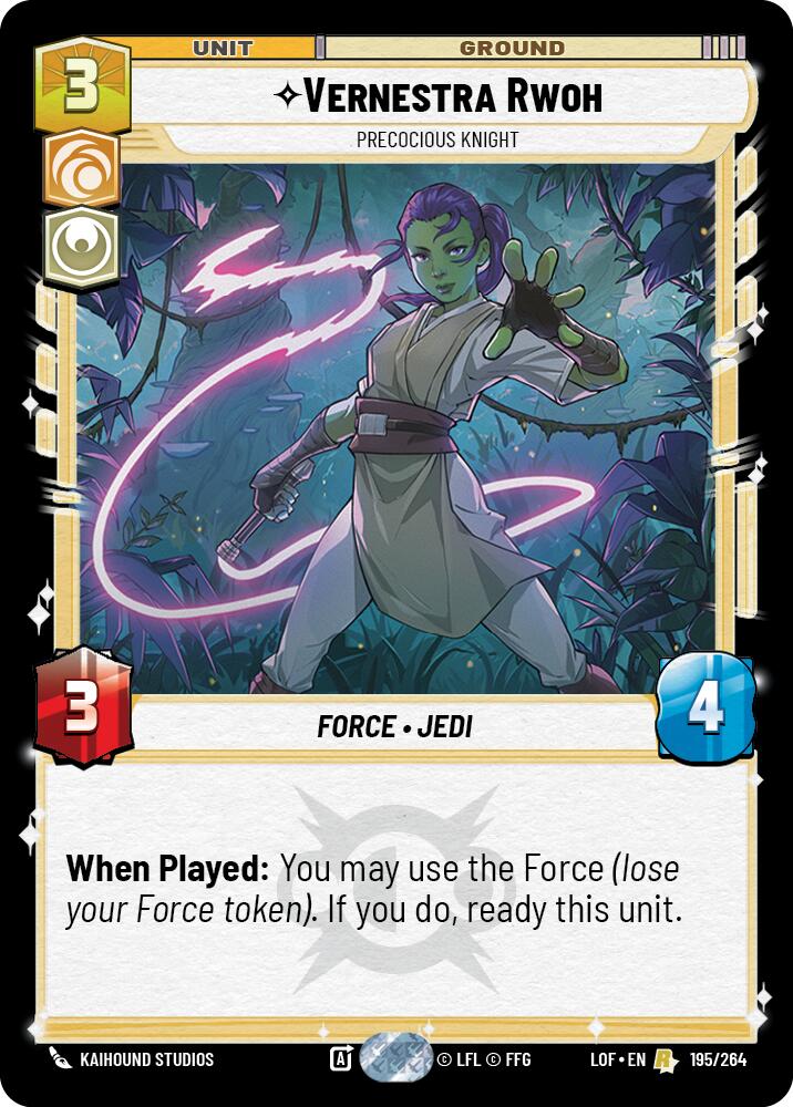 Vernestra Rwoh - Precocious Knight (195/264) (195/264) [Legends of the Force] | Fandemonia Ltd