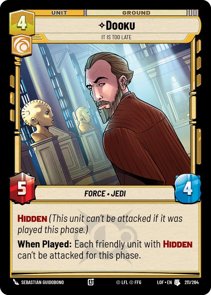Dooku - It Is Too Late (211/264) (211/264) [Legends of the Force] | Fandemonia Ltd