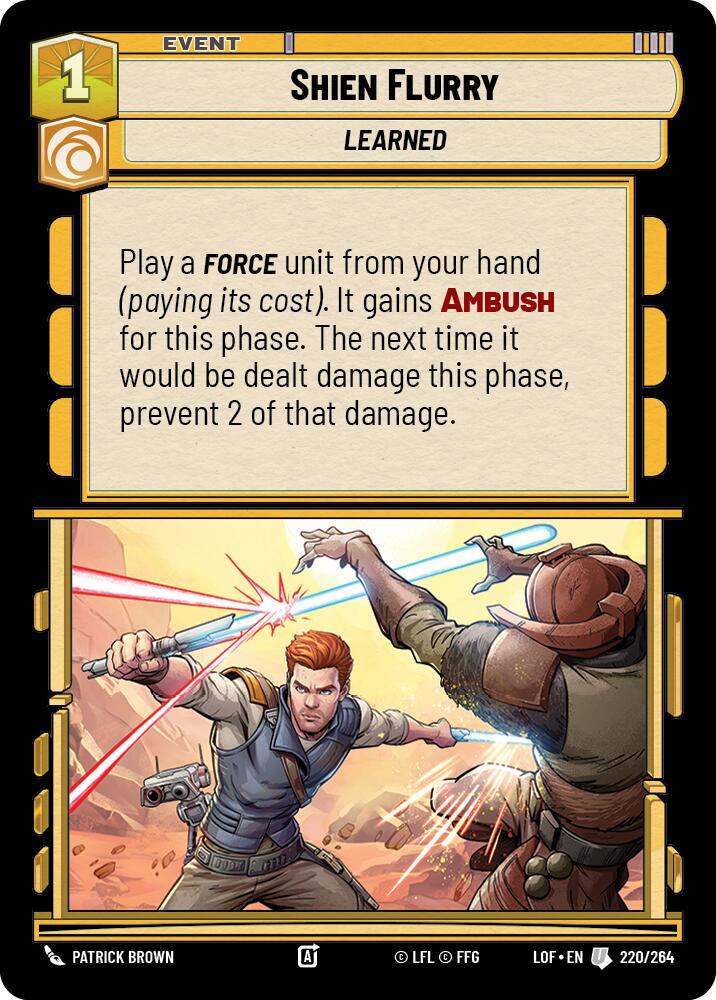 Shien Flurry (220/264) (220/264) [Legends of the Force] | Fandemonia Ltd