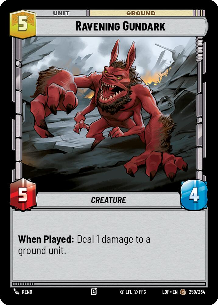 Ravening Gundark (259/264) (259/264) [Legends of the Force] | Fandemonia Ltd