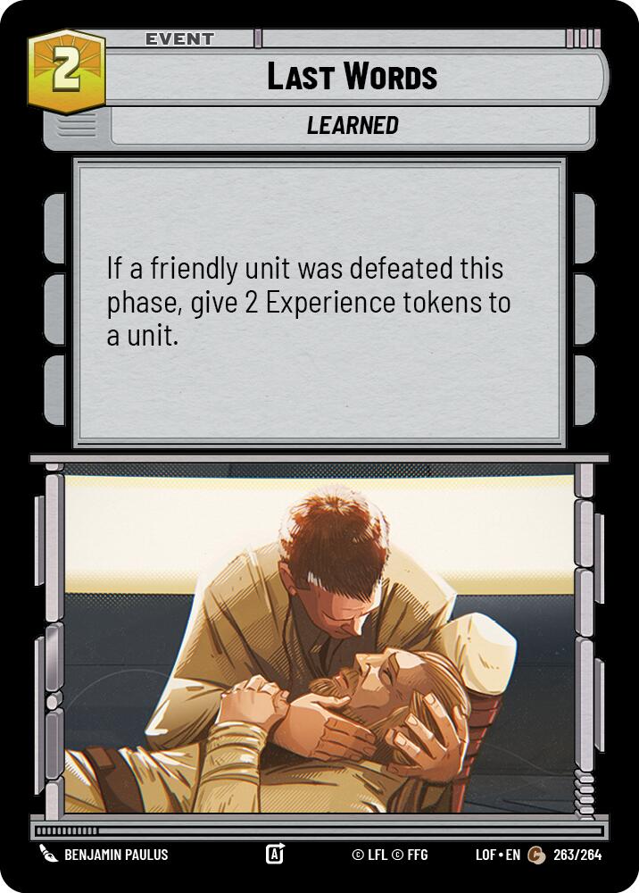Last Words (263/264) (263/264) [Legends of the Force] | Fandemonia Ltd