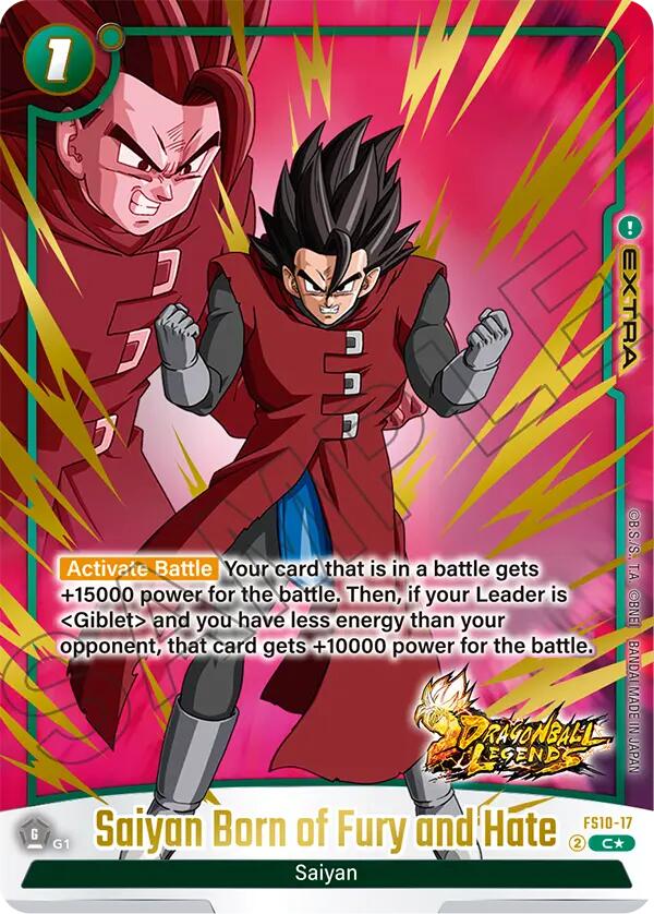 Saiyan Born of Fury and Hate (Bonus Pack Alternate Art) [Starter Deck: Giblet] | Fandemonia Ltd