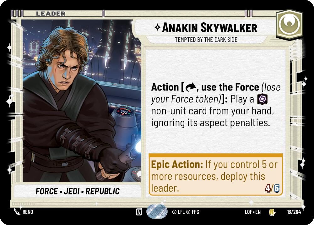Anakin Skywalker - Tempted by the Dark Side (018/264) (018/264) [Legends of the Force] | Fandemonia Ltd